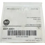 Allen Bradley 800t-a9d1 Pulsador Amarillo Al Ras Cabeza Amarillo
