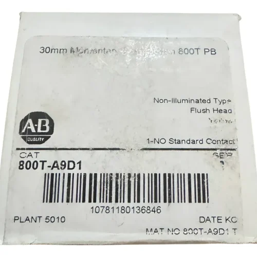 Allen Bradley 800t-a9d1 Pulsador Amarillo Al Ras Cabeza Amarillo