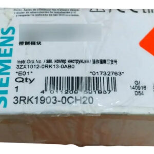 Siemens 3rk1903-0ch20 Control Module
