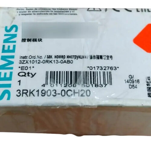 Siemens 3rk1903-0ch20 Control Module