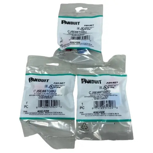 Panduit Cj5e88tgbu 3pz Mini-com Azul