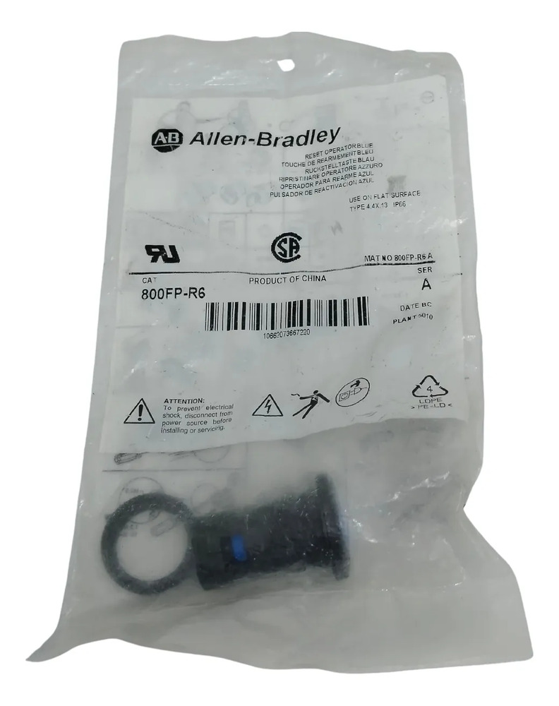 Allen Bradley 800fp-r6 Pulsador De Reactivacion Azul Azul - Imagen 2