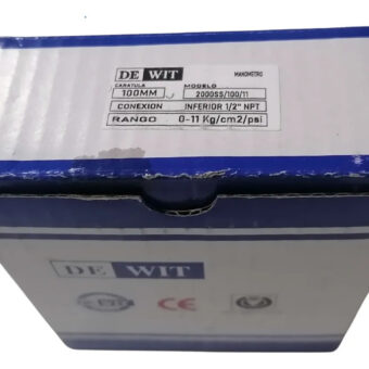 Manómetro Dewit 160 Psi 0-11 Kg/cm2 Glicerina 100mm