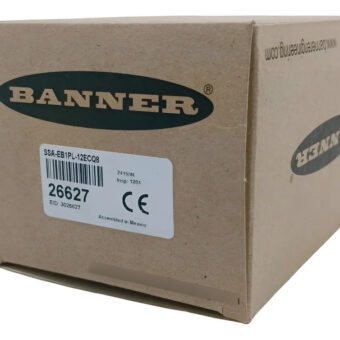 Ssa-eb1pl-12ecq8 Banner Boton Pulsador Paro De Emergencia Rojo