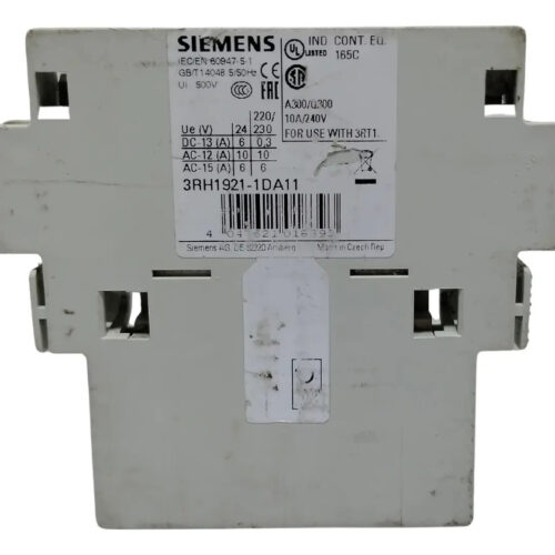 Siemens 3rh1921-1da11 Contacto Auxiliar Lateral Blanco