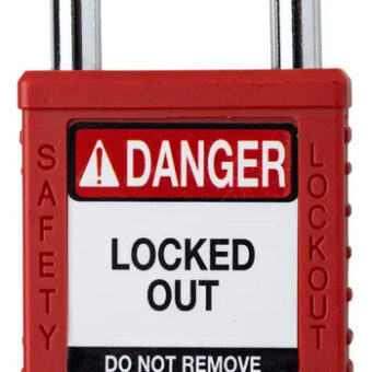 Candado De Seguridad Para Bloqueo Brady 99552 Arco De Acero Color Rojo