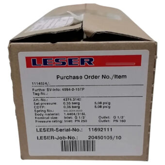 Leser 4374.3142 Valvula De Seguridad Industrial