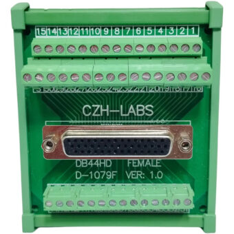 Adaptador De Terminal De Montaje En Riel Din Czh-labs Db44hd Verde