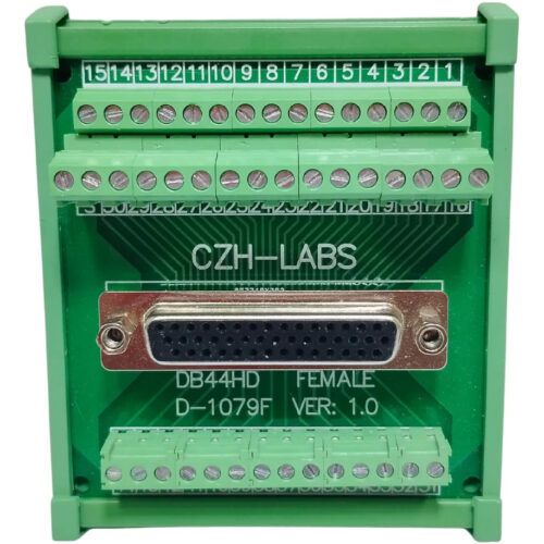 Adaptador De Terminal De Montaje En Riel Din Czh-labs Db44hd Verde
