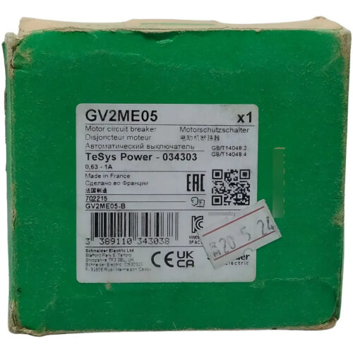 Gv2me05 Telemec Guardamotor 0.63-1.00a 50hz/60hz