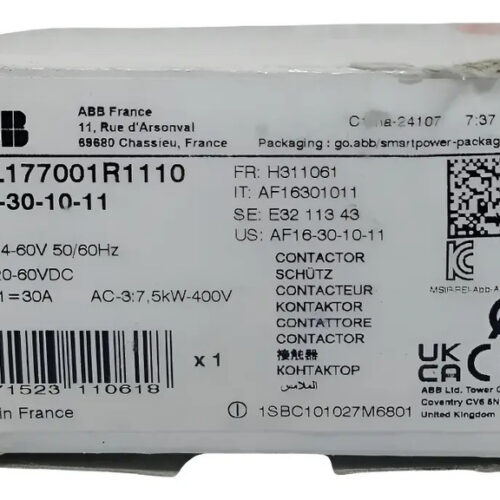 Contactor Abb Af16-30-10-11 Convertidor De Frecuencia