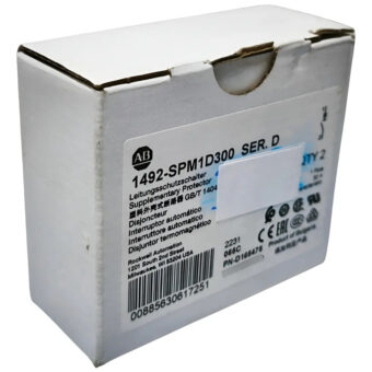 Allen Bradley 1492-spm1d300 Ser.d Breaker 1pole 30amps