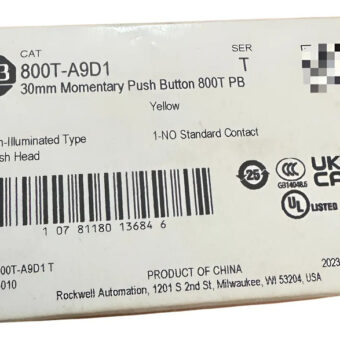 800t-a9d1 Allen Bradley Pulsador Amarillo Amarillo