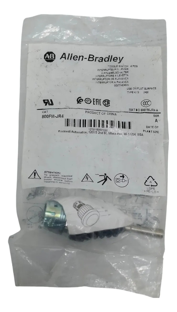 Allen Bradley 800fm-jr4 Toggle Switch 22 Mm 4 Position - Imagen 2