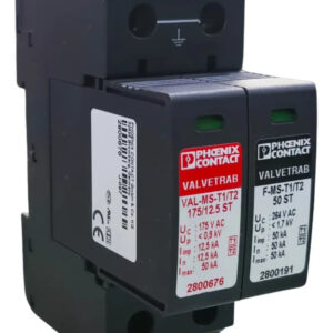 Phoenix Contact 651-2800675 Val-ms-t1/t2 175/ 12.5/1+1 Negro