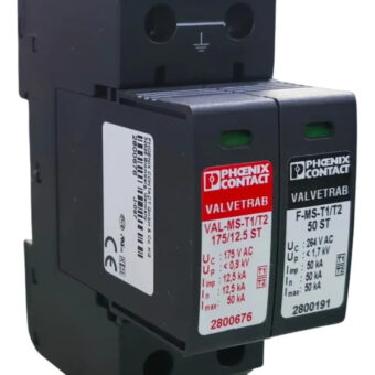 Phoenix Contact 651-2800675 Val-ms-t1/t2 175/ 12.5/1+1 Negro
