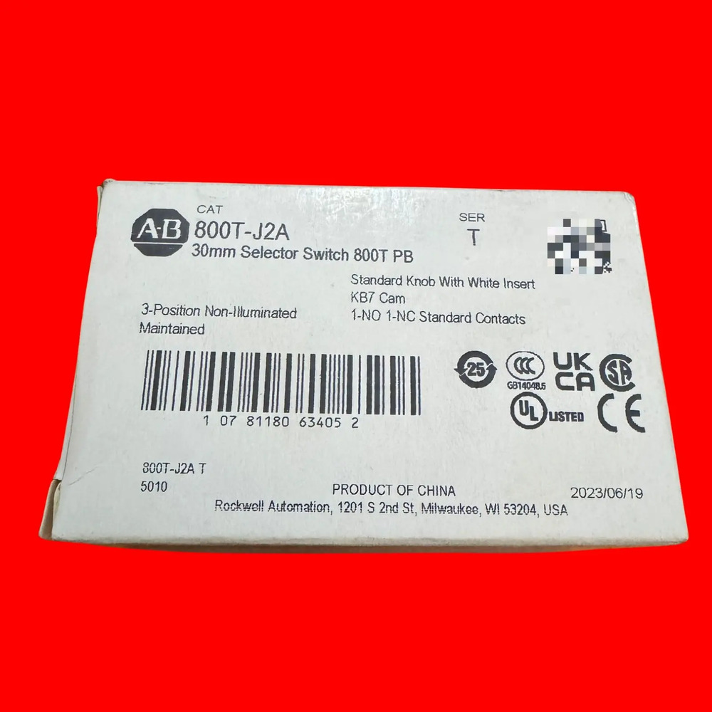 800t-j2a Botón Electromagnético Allen-bradley 24mm 24g Blanco - Imagen 3