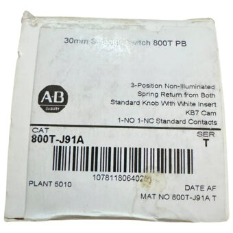 Allen Bradley Interruptor  800t-j91a Negro