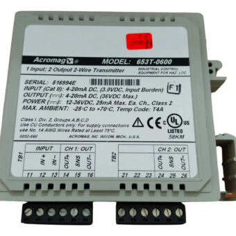 Acromag 653t-0600 Transmisor De 2 Cables  Salida: 4-20ma Cc