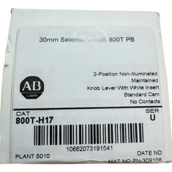 Allen-bradley 800t-h17 30mm Selector Switch 800t Pb Negro