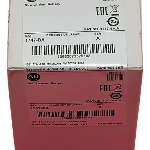 1747-ba Allen-bradley Lithium Battery Assembly 3v 850mah