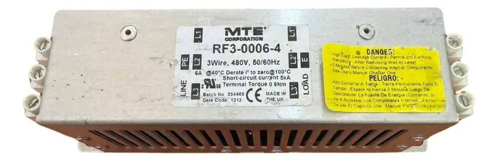 Filtro Mte Corporation Rf3-0006-4