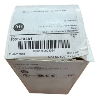 Allen Bradley 800t-fx2a1 Negro Pulsador Nuevo En Caja