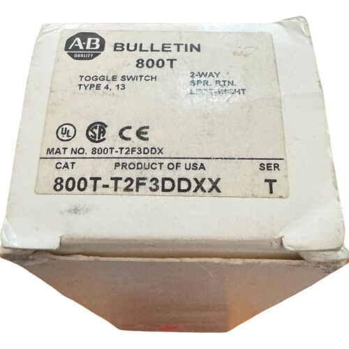 800t-t2f3ddxx | Allen Bradley | Interruptor, 2 Vías De Lado Negro