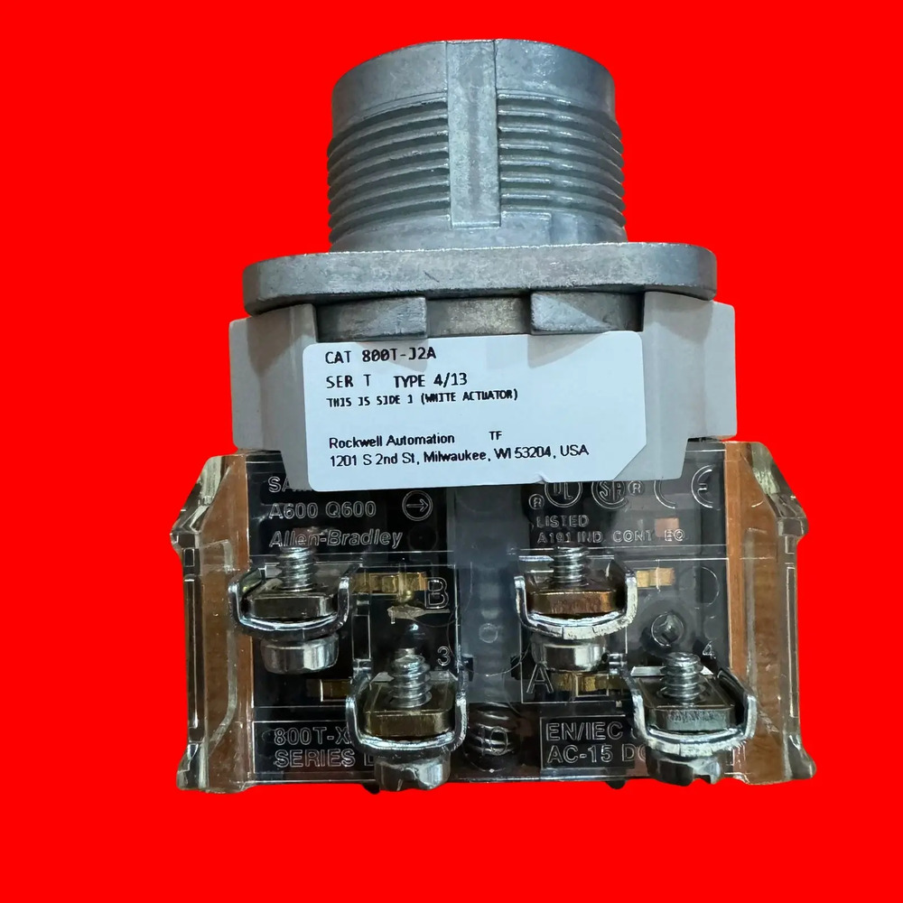 800t-j2a Botón Electromagnético Allen-bradley 24mm 24g Blanco - Imagen 5