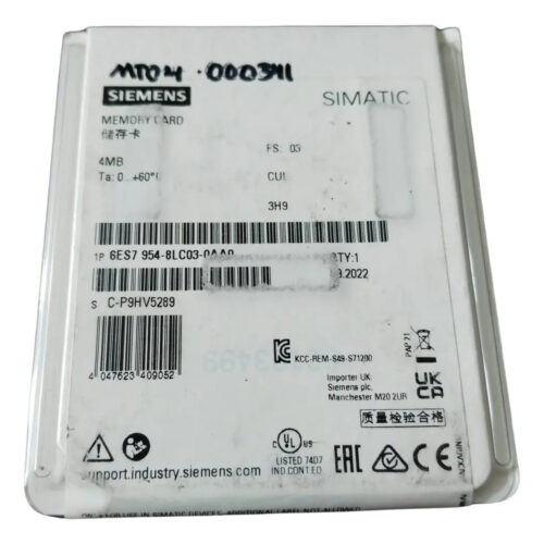 Siemens Memory Card Mmc 4mb 6es7 954-8lc03-0aa0 Plc S7-300