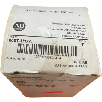 Allen Bradley 800t-h17a Selector 2-pos. Palanca Principal.  Negro