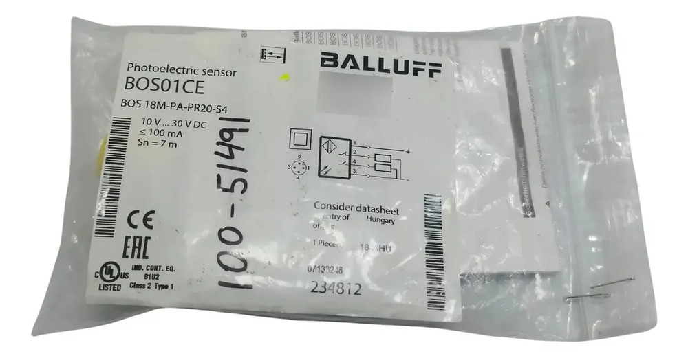 Balluff Bos01ce Retrorreflectivo Sensor Bos 18m-pa-pr20-s4 - Imagen 2