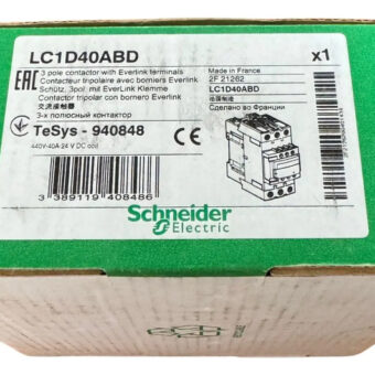 Lc1d40abd Telemec Contactor Tesys 40amp Bob 24vdc