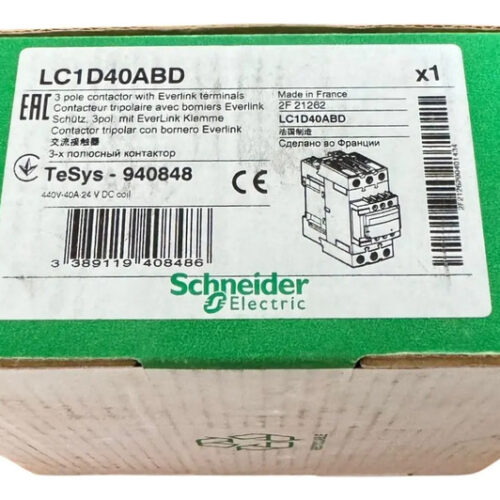 Lc1d40abd Telemec Contactor Tesys 40amp Bob 24vdc