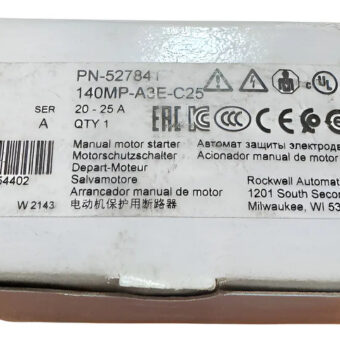 Allen-bradley 140mp-a3e-c25 Guardamotor 6.3 - 10 A 50/60