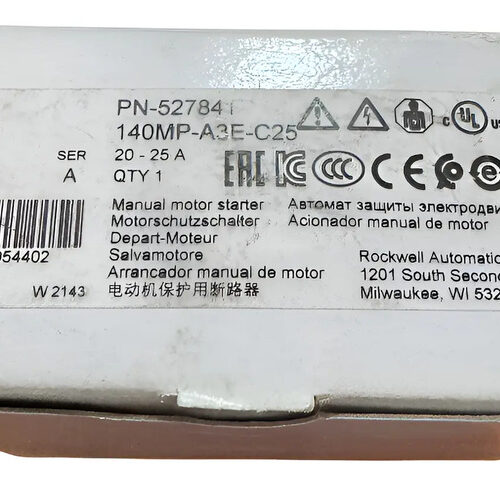 Allen-bradley 140mp-a3e-c25 Guardamotor 6.3 - 10 A 50/60