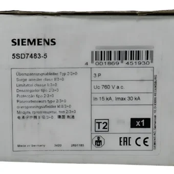 Siemens 5sd7483-5 Protector Contra Sobretensiones