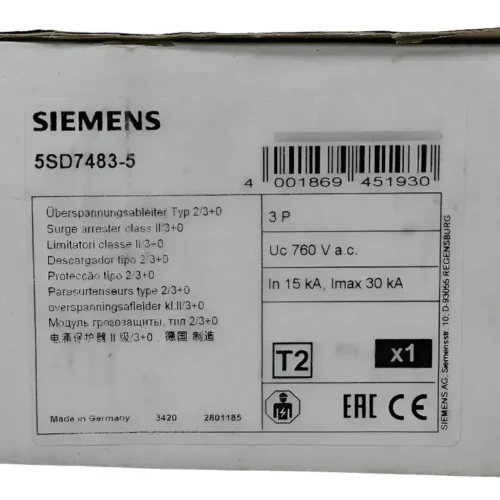 Siemens 5sd7483-5 Protector Contra Sobretensiones