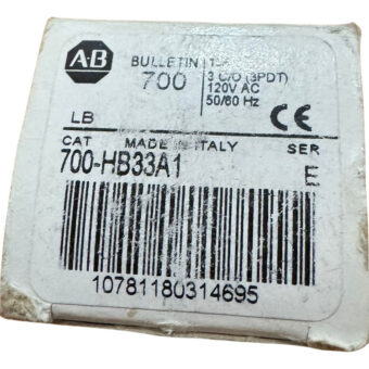 Allen Bradley 700-hb33a1 Ser. E 120vac 15a