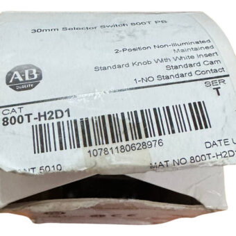 800t-h2d1 Allen-bradley Selector, 2-posición, Mantiene 30mm, Negro
