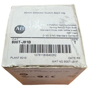 Allen Bradley 800t-j91b Retorno Por Resorte No Iluminado Negro
