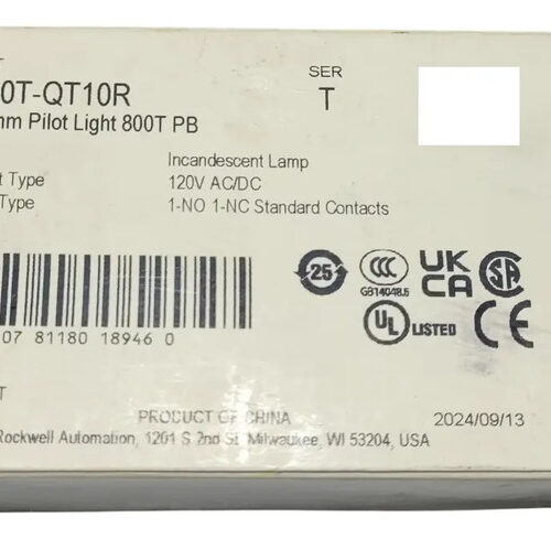 Allen Bradley 800t-qt10r Piloto Rojo