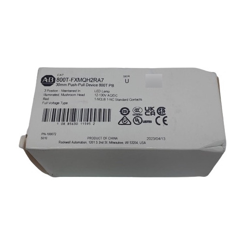 Allen Bradley 800t-fxmqh2ra7 12-130vac/dc Red