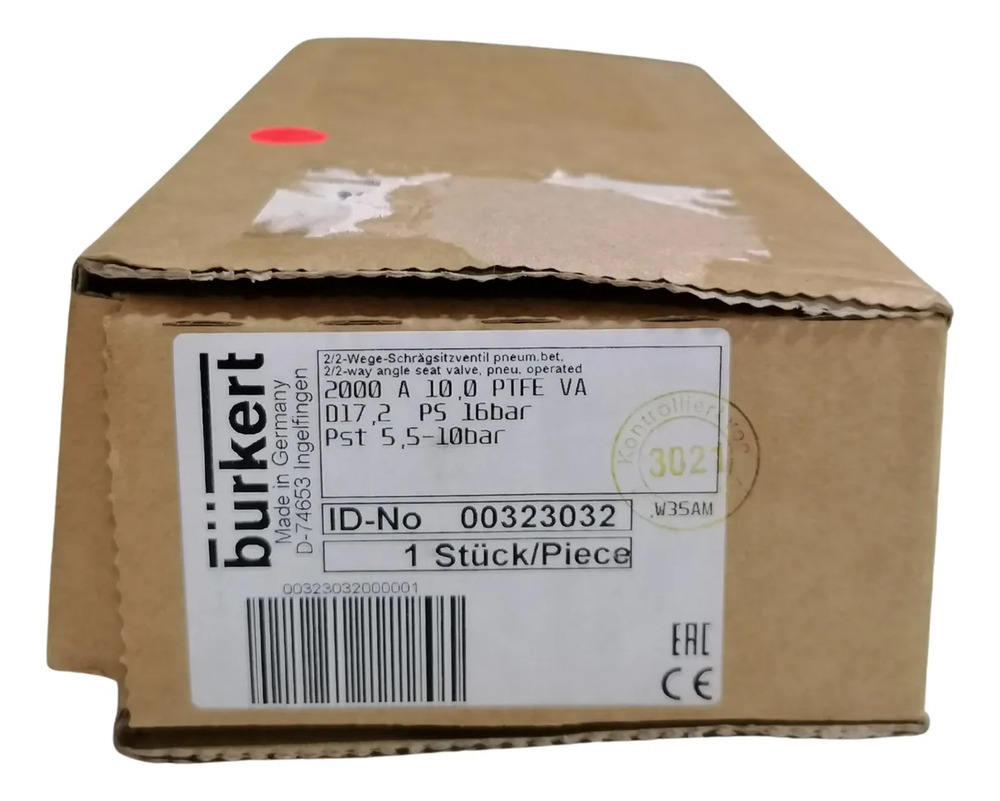 Valvula Neumatica Burkert Acero Inox Ptfe Id-no 00323032 - Imagen 2