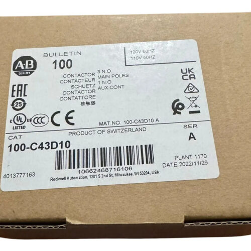 Allen Bradley Contactor 100-c43d10