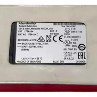 Allen Bradley 1734-ia4 Ser C Punto De I/o 120v Ac 4-ch Módul