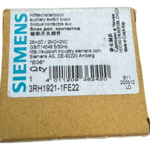 3rh1921-1fe22 Siemens Bloque De Contactos Auxiliares Para El