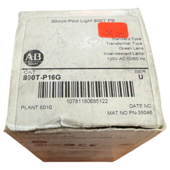 Allen Bradley 800t-p16g Push-to-test Button 30.5 Mm Metal  Verde