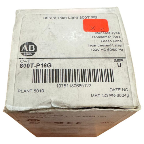 Allen Bradley 800t-p16g Push-to-test Button 30.5 Mm Metal  Verde