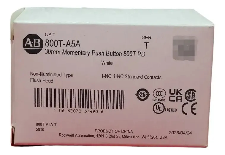 800t-a5a Allen-bradley Boton Pulsador Blanco Blanco - Imagen 2